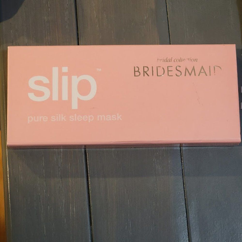 🆕️Slip Silk Sleep Mask Bridesmaid Pink Embroidered 100% Pure Mulberry Si… - Picture 4 of 11
